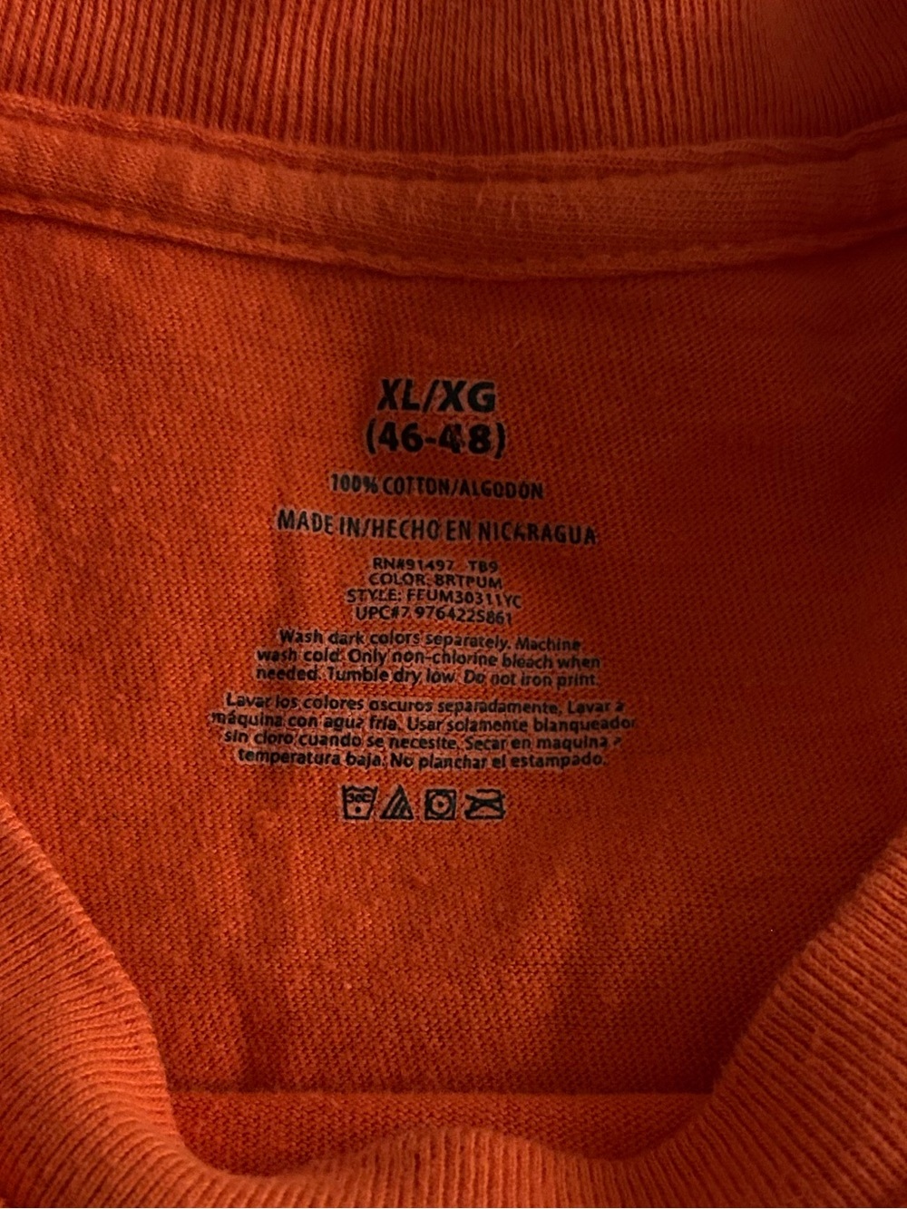 Pumpkin T-shirt with sparkly glittery shine - Picture 7 of 7